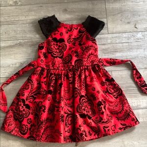 Bright Red Sundress with Ruched Bodice and Cap Sleeves for Cocktail